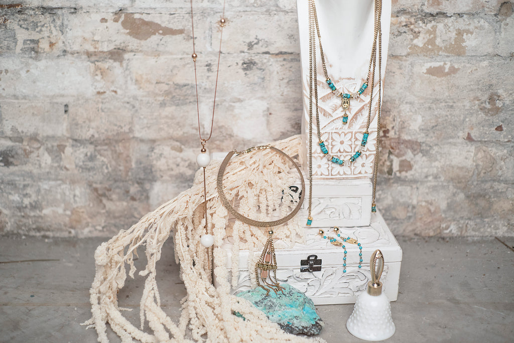 Artifacts World handmade boho jewelry, collar necklace made in Canada