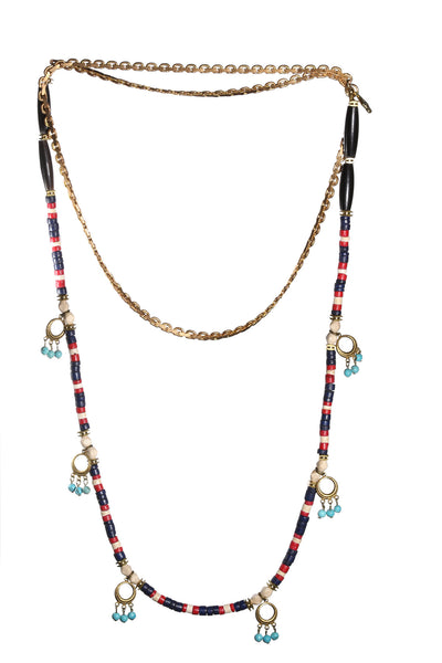 extra long boho turquoise necklace