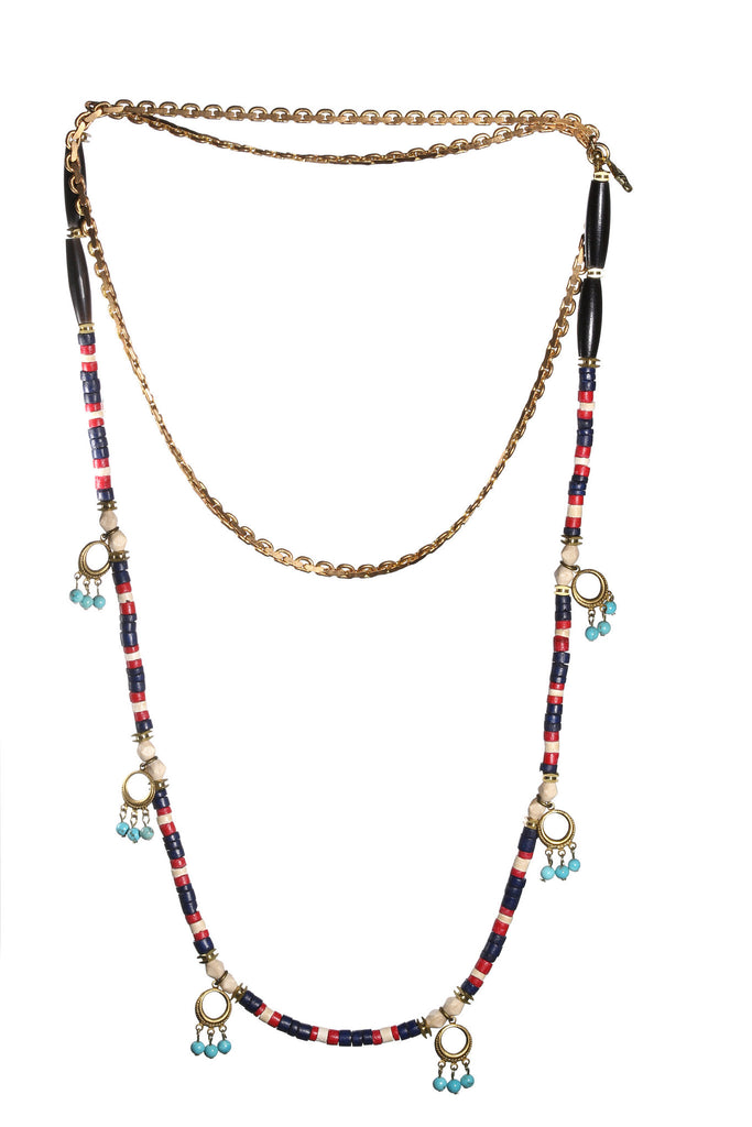 extra long boho turquoise necklace