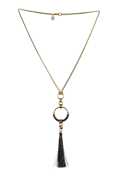 Long tassel necklace