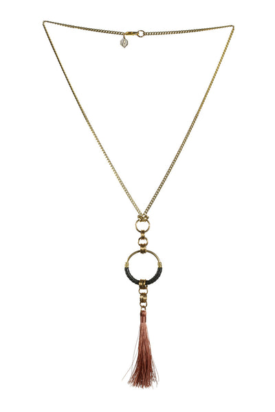 Long tassel necklace