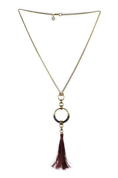 Long tassel necklace
