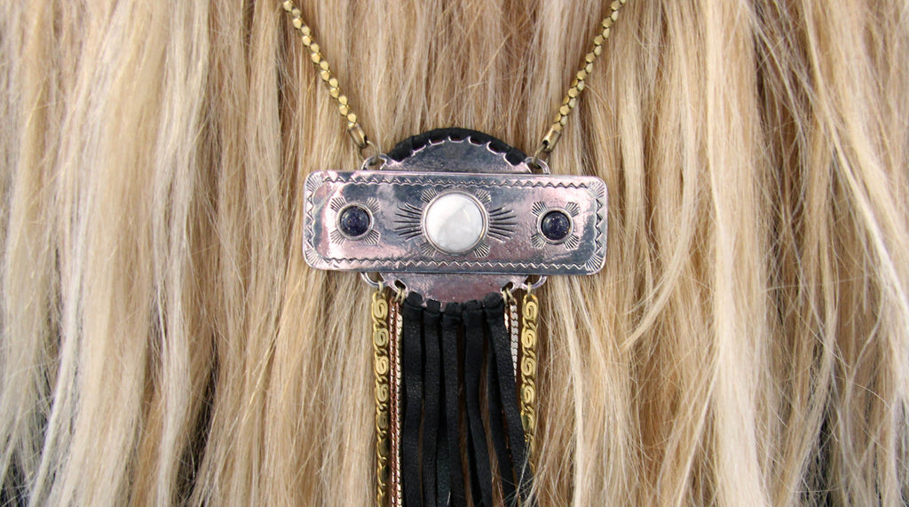 black tassel southwest necklace 